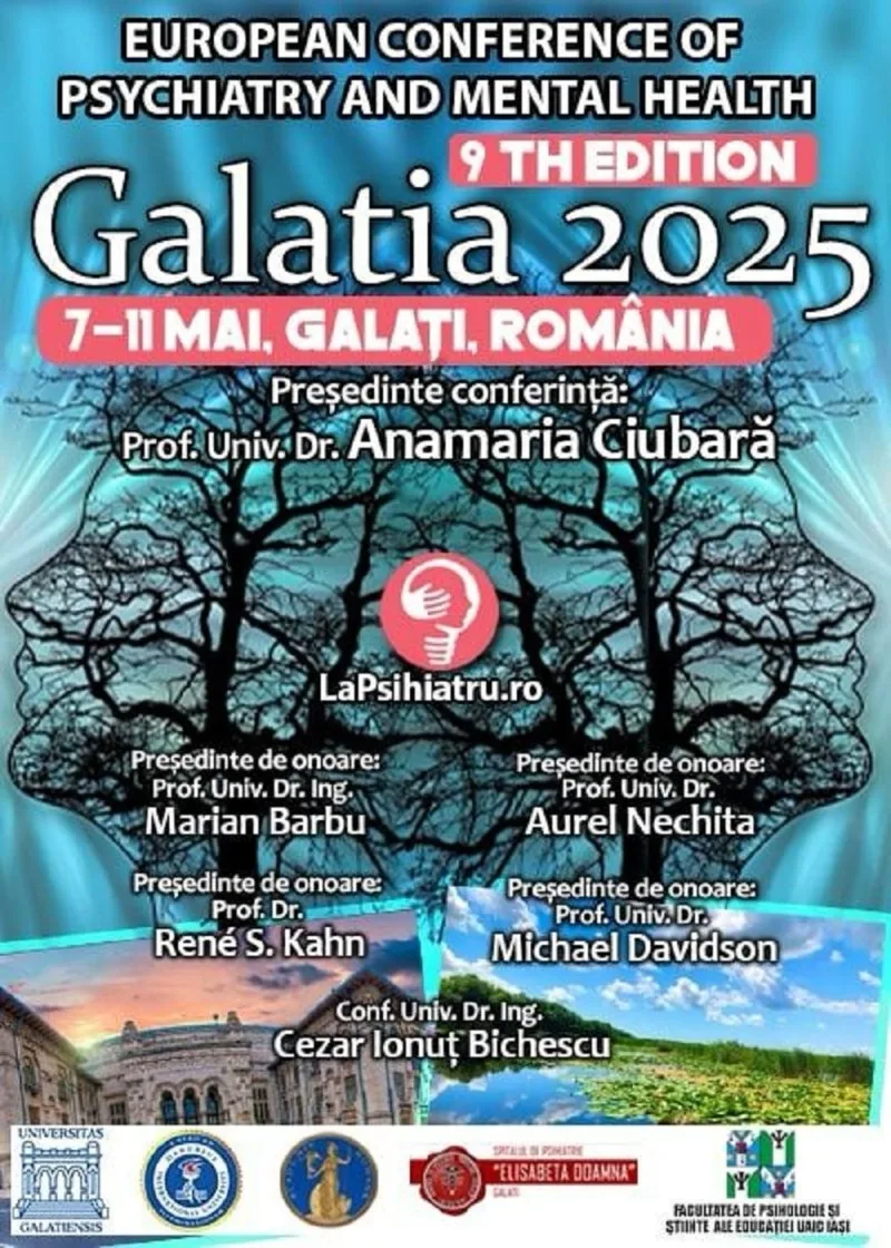 Invitați din țară și străinătate la Conferința Europeană de Psihiatrie și Sănătate Mintală „Galatia 2025”
