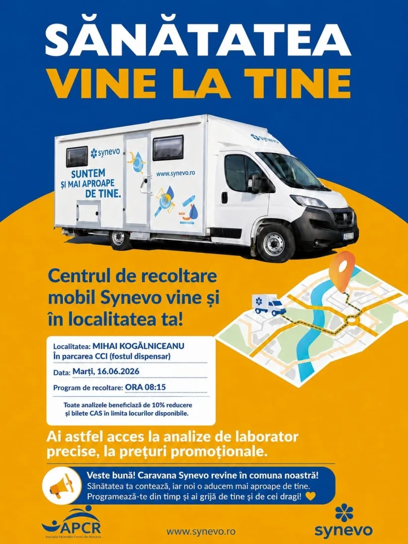Centru de recoltare mobil Synevo, în comuna Smârdan