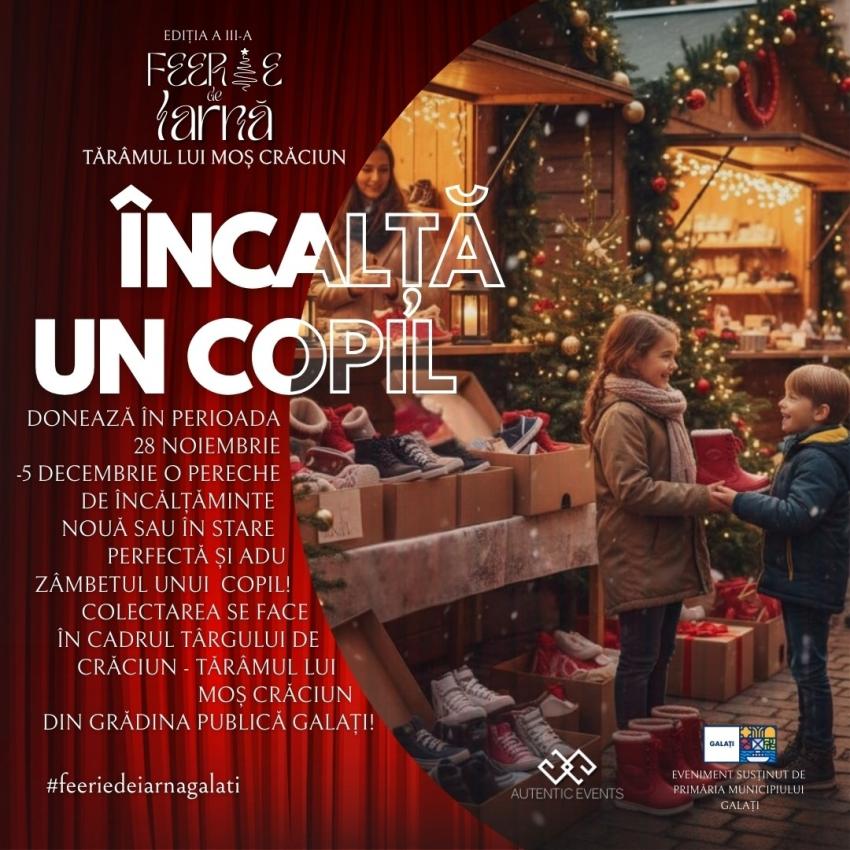 Campania „Încalță și tu un copil”, în Grădina Publică din Galați