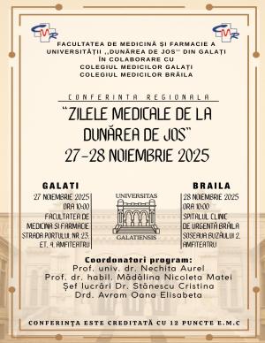 „Zilele Medicale de la Dunărea de Jos”, joi și vineri, în Galați și Brăila