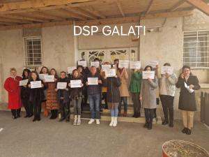 Un nou protest al angajaților Direcției de Sănătate Publică Galați   